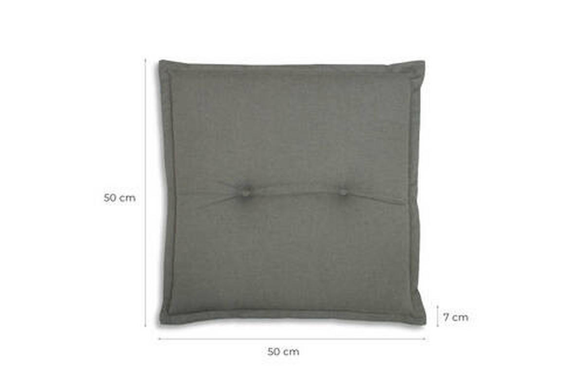 GARTENHOCKERAUFLAGE 2er-Set in Grau  - Grau, Basics, Textil (50/7/50cm)