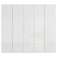 DREHTÜRENSCHRANK 251/235/61 cm,  in Weiß, 5-türig  - Weiß, Basics, Glas/Holzwerkstoff (251/235/61cm) - Novel