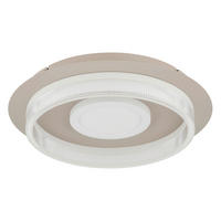 LED-DECKENLEUCHTE 40/8,5 cm   - Sandfarben/Transparent, Design, Kunststoff/Metall (40/8,5cm) - Globo