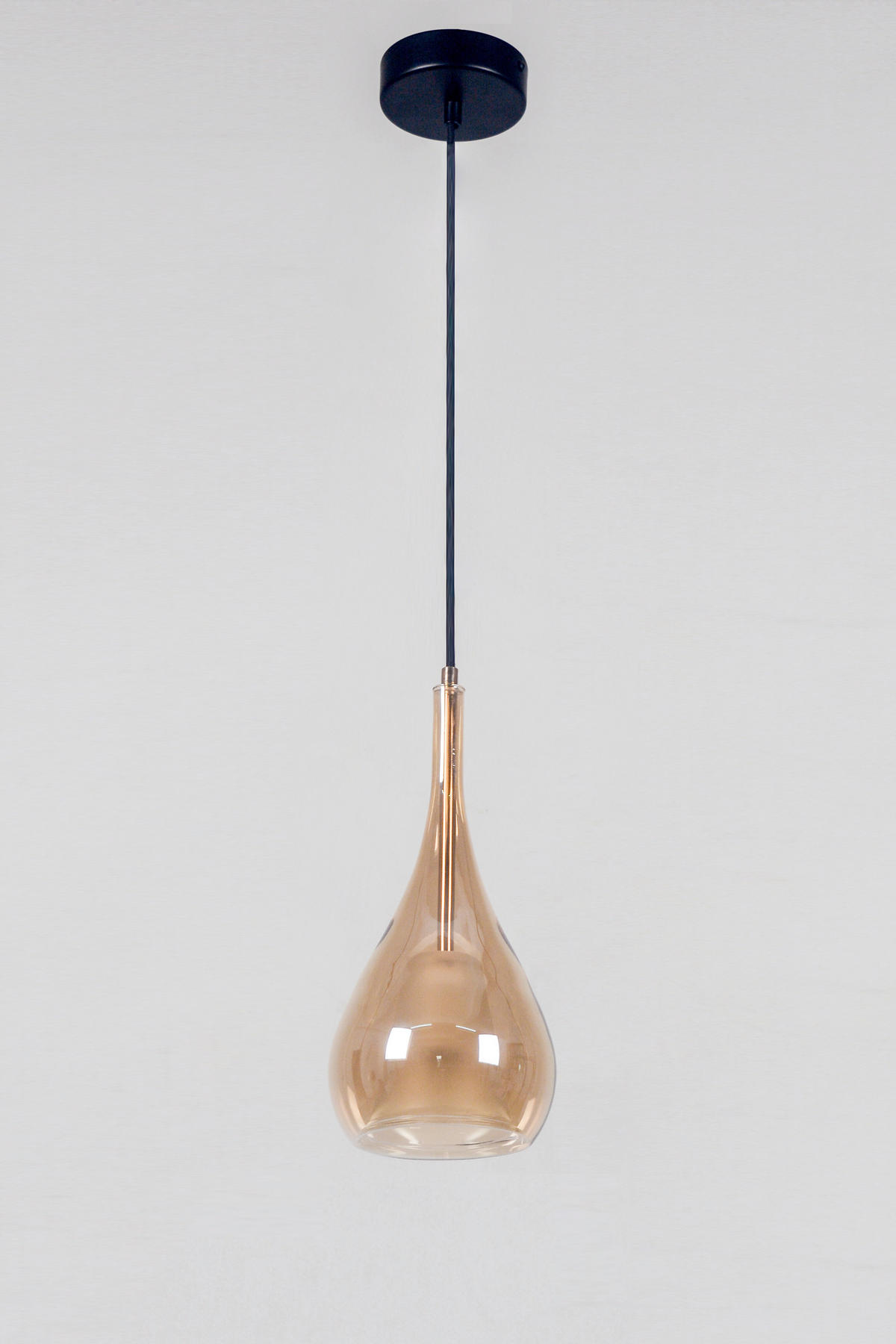 VISEČA SVETILKA  Valentina 15/31,5/120 cm           E27 - črna/barve jantarja, Trend, kovina/steklo (15/31,5/120cm)
