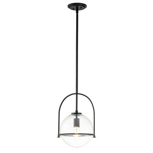SVJETILJKA VISEĆA  28.9/50.3 cm      Elstead Somerset  - crna, Design, staklo/metal (28.9/50.3cm) - Elstead Lighting