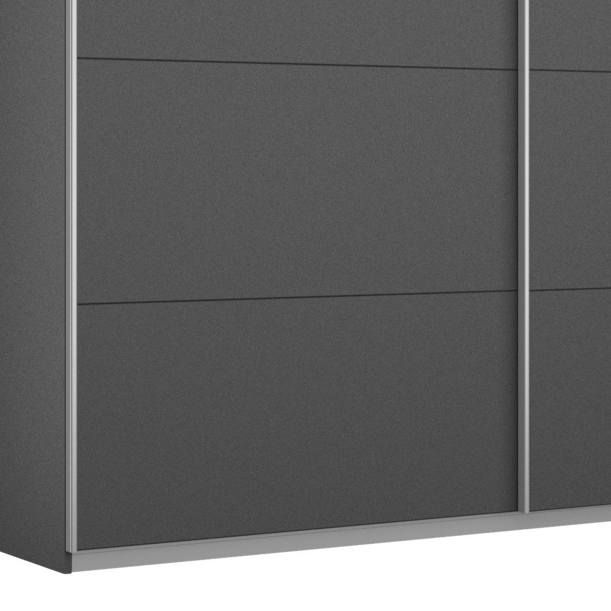 SCHWEBETÜRENSCHRANK 226/230/62 cm 2-türig Grau  - Alufarben/Grau, MODERN, Holzwerkstoff/Metall (226/230/62cm) - Rauch Möbel