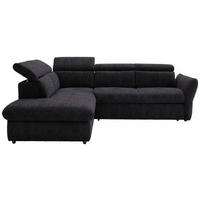 ECKSOFA in Webstoff Schwarz  224/254 cm  - Schwarz, Design, Kunststoff/Textil (224/254cm) - Stylife