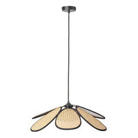 HÄNGELEUCHTE 58/123 cm  - Beige, Basics, Holz/Metall (58/123cm) - Osram