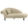 RÉCAMIERE Beige Velours  - Beige/Schwarz, Design, Holz/Textil (216/91/103cm) - MID.YOU