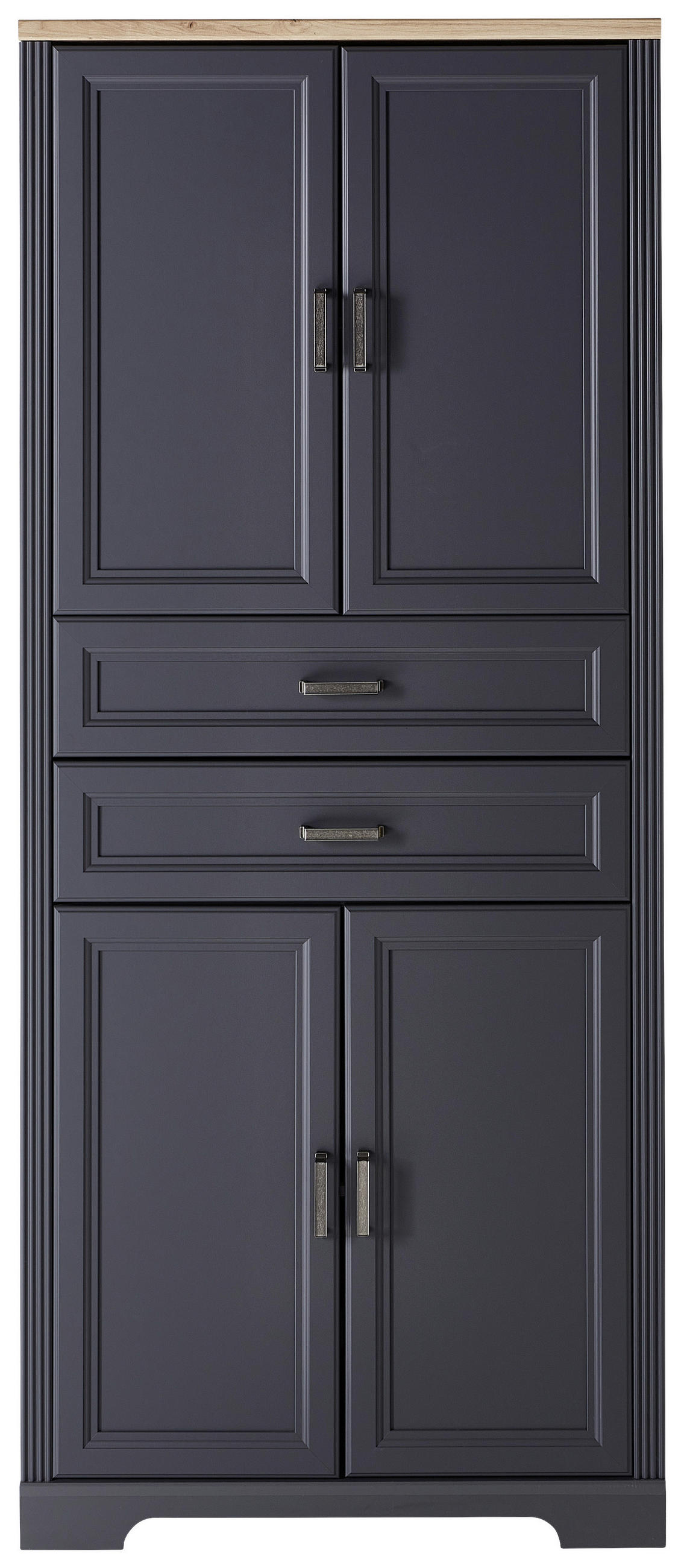 Carryhome Aktenschrank Graphit, Eiche Artisan 86x204x38 cm