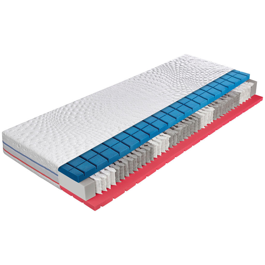 Thumbnail - Dieter Knoll Taschenfederkernmatratze, Weiß, Textil, H3, rechteckig, 100x200 cm, Über- und Sondergrößen erhältlich, Bezu...