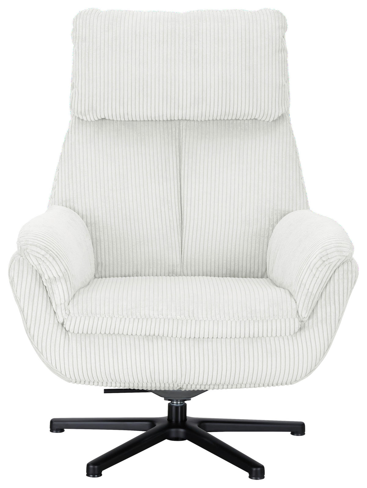RELAXSESSEL Cord    - Ecru/Schwarz, Design, Textil/Metall (79/108/89cm)