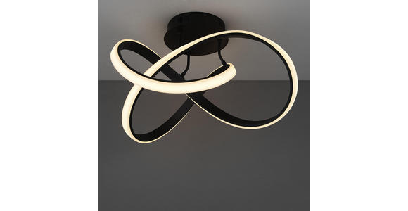 LED-DECKENLEUCHTE - Schwarz, Design, Kunststoff/Metall (30/15/29cm) - Ambiente
