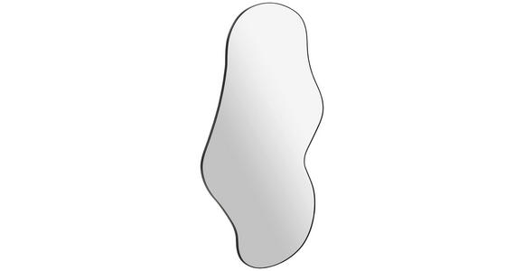 WANDSPIEGEL 60/110/1,5 cm    in wellenförmig  - Schwarz, Design, Glas/Metall (60/110/1,5cm) - Xora