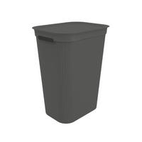 WÄSCHESAMMLER - Schwarz/Weiß, KONVENTIONELL, Kunststoff (34/52,9/43,1cm) - Rotho