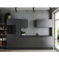 MODULKÖK UTAN VITVAROR 310 cm   i grå  - silver/grå, Design, metall/trämaterial (310cm) - Respekta