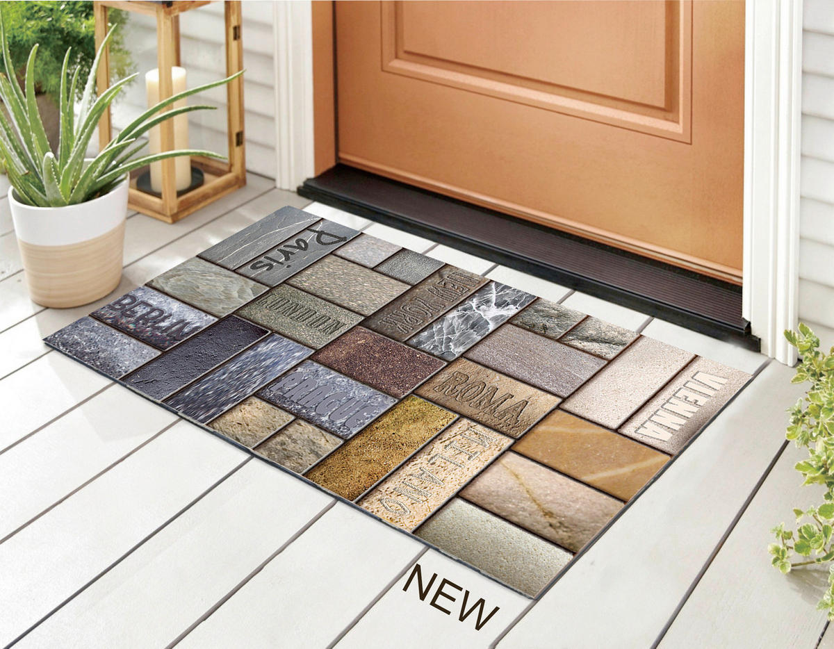 LÁBTÖRLŐ  - többszínű, Basics, műanyag/textil (75/45/0,7cm)