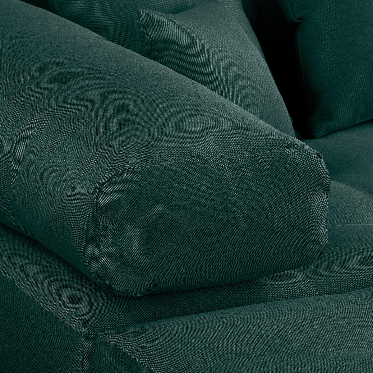 ECKSOFA Naomi in Mikrofaser Petrol Rückenkissen  243/284 cm  - Petrol/Schwarz, Design, Kunststoff/Textil (243/284cm) - P & B