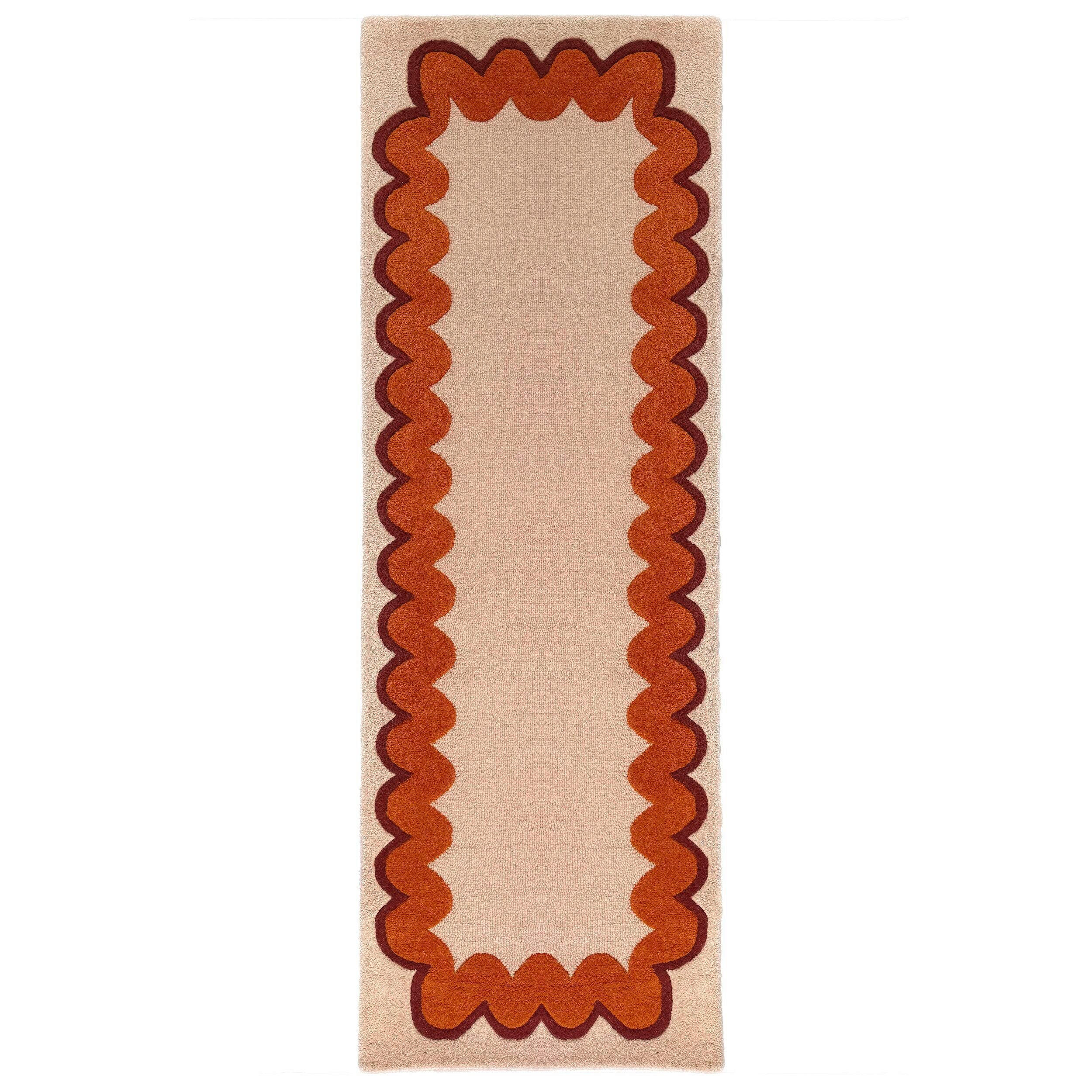WOLLTEPPICH 80/230 cm Wiggle Orange  - Orange, Basics, Textil (80/230cm) - Flair Rugs
