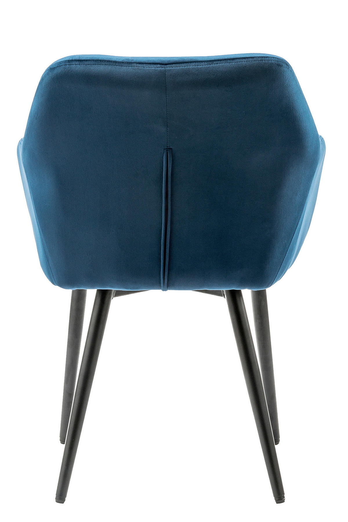 ARMLEHNSTUHL  in Samt  - Blau/Schwarz, MODERN, Textil/Metall (61/85/45cm) - Livetastic