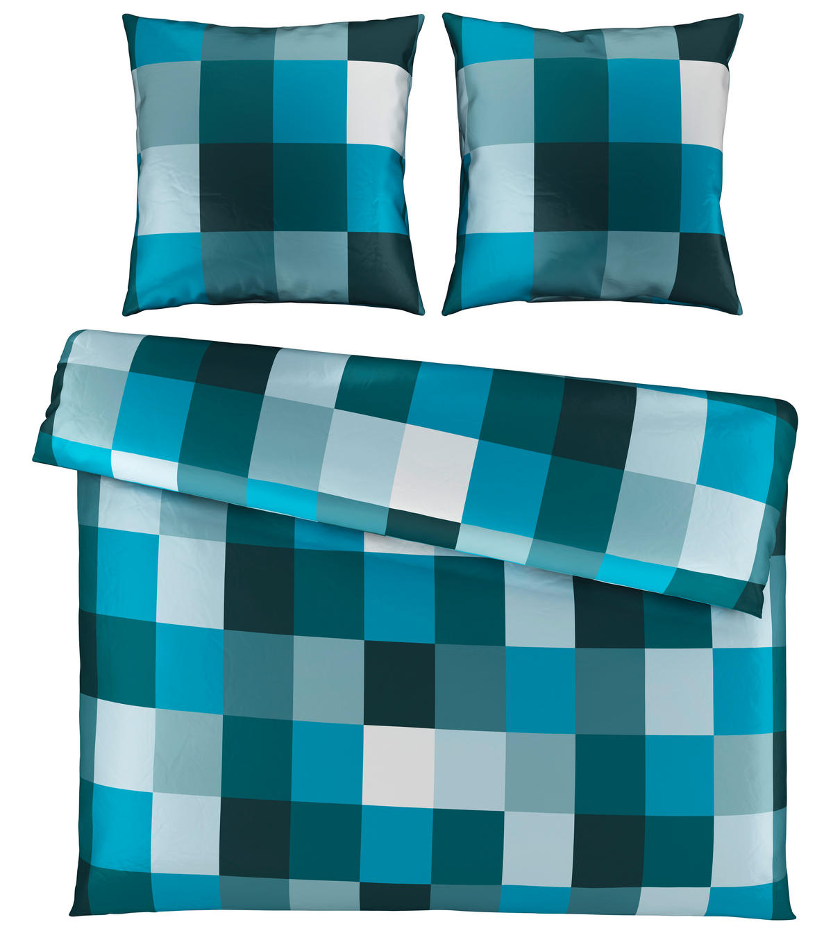 BETTWÄSCHE Satin 200/200 cm  - Petrol, Textil (200/200cm) - Novel