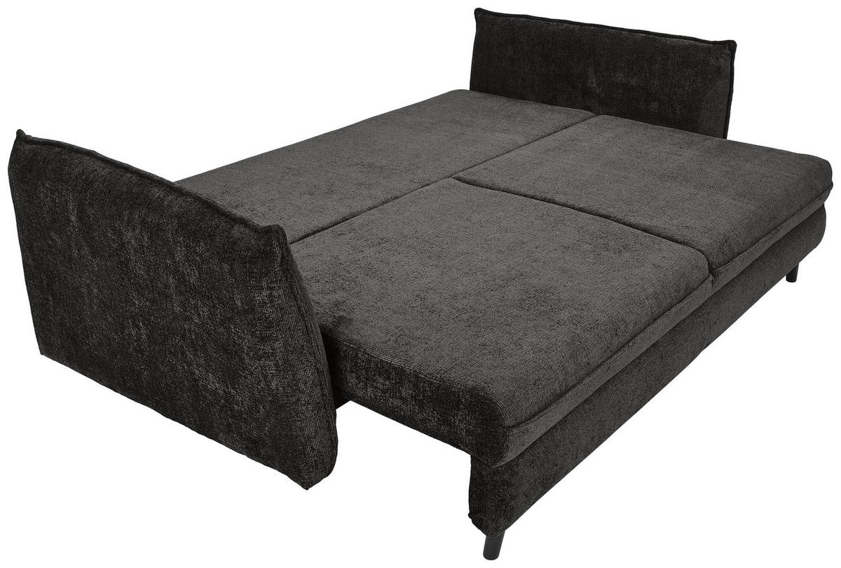 BÄDDSOFFA i chenille antracit  - svart/antracit, Klassisk, trä/textil (238/99/108cm) - MID.YOU