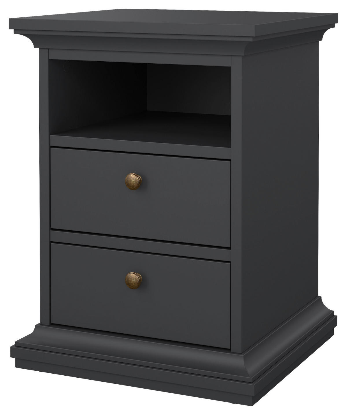 NACHTSCHRANK 43,6/58,8/40 cm  - Messingfarben/Grau, MODERN, Holzwerkstoff/Metall (43,6/58,8/40cm) - MID.YOU