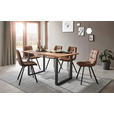 ESSTISCH in Holz, Metall 160/90/76 cm  - Schwarz/Akaziefarben, Natur, Holz/Metall (160/90/76cm) - Carryhome