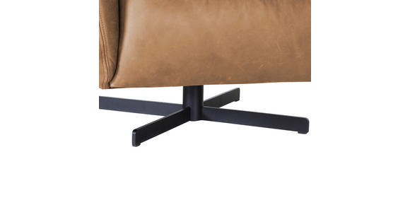 SESSEL in Mikrofaser Cognac  - Cognac/Schwarz, KONVENTIONELL, Textil/Metall (100/80/90cm) - Carryhome