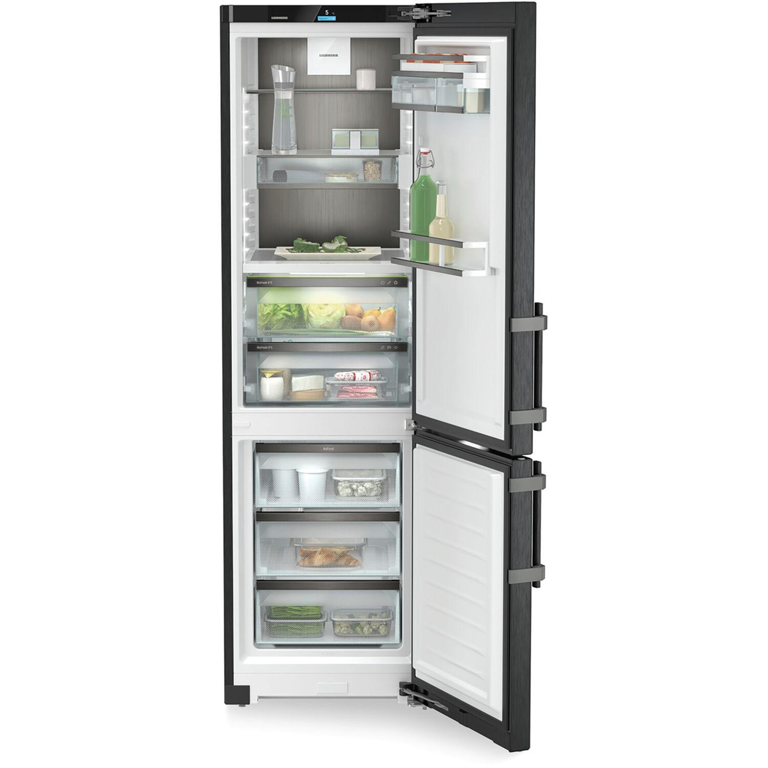 KÜHL-GEFRIER-KOMBINATION CBNBSA575I  - Schwarz, Basics, Glas/Metall (59,7/201,5/67,5cm) - Liebherr