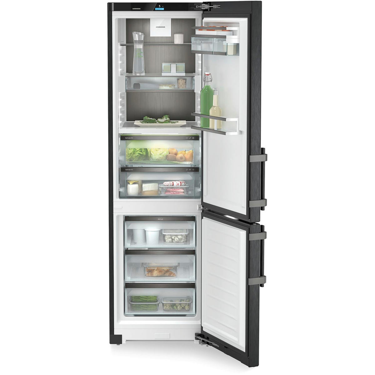 KÜHL-GEFRIER-KOMBINATION CBNBSA575I  - Schwarz, Basics, Glas/Metall (59,7/201,5/67,5cm) - Liebherr