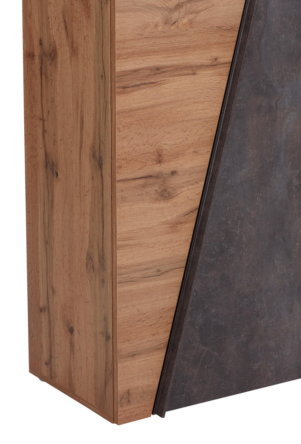 SCHUHSCHRANK Eichefarben, Dunkelgrau  - Eichefarben/Dunkelgrau, MODERN, Holzwerkstoff/Kunststoff (70/196/35cm) - MID.YOU