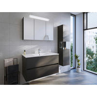 BADEZIMMER 3-teilig  in 100 cm  - Graphitfarben/Weiß, Basics, Keramik/Holzwerkstoff (100cm) - MID.YOU