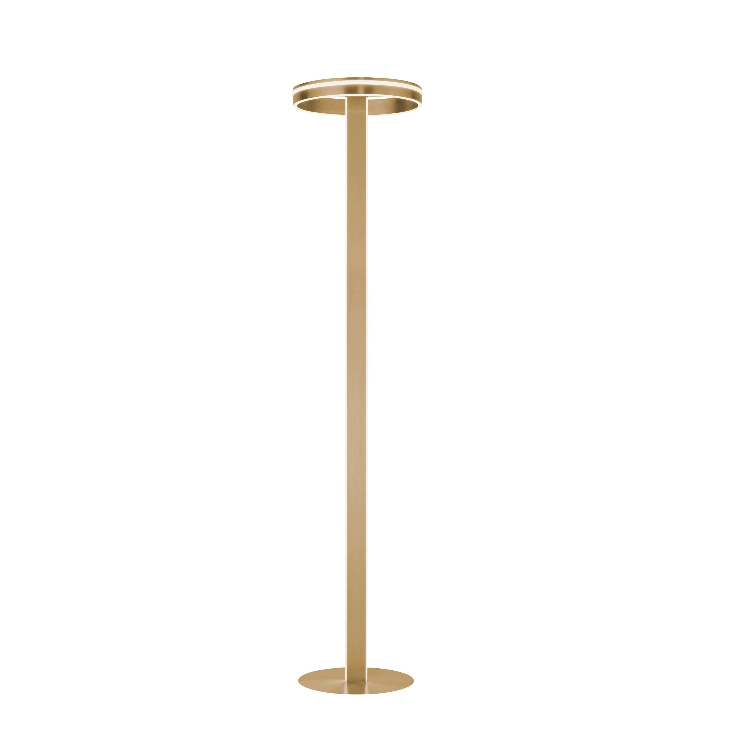 LED-STEHLEUCHTE 40/40/197 cm    - Messingfarben, Design, Kunststoff/Metall (40/40/197cm) - Paul Neuhaus