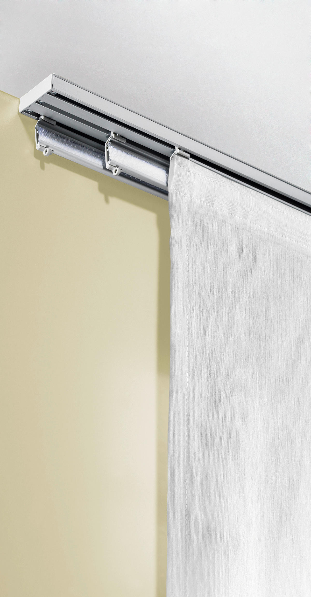 FLÄCHENVORHANGSCHIENE  160 cm  - Weiß, Design, Metall (160cm) - Homeware