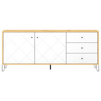 SIDEBOARD  in 183,4/75,2/40 cm  - Schwarz/Weiß, Design, Holzwerkstoff/Metall (183,4/75,2/40cm) - Boxxx