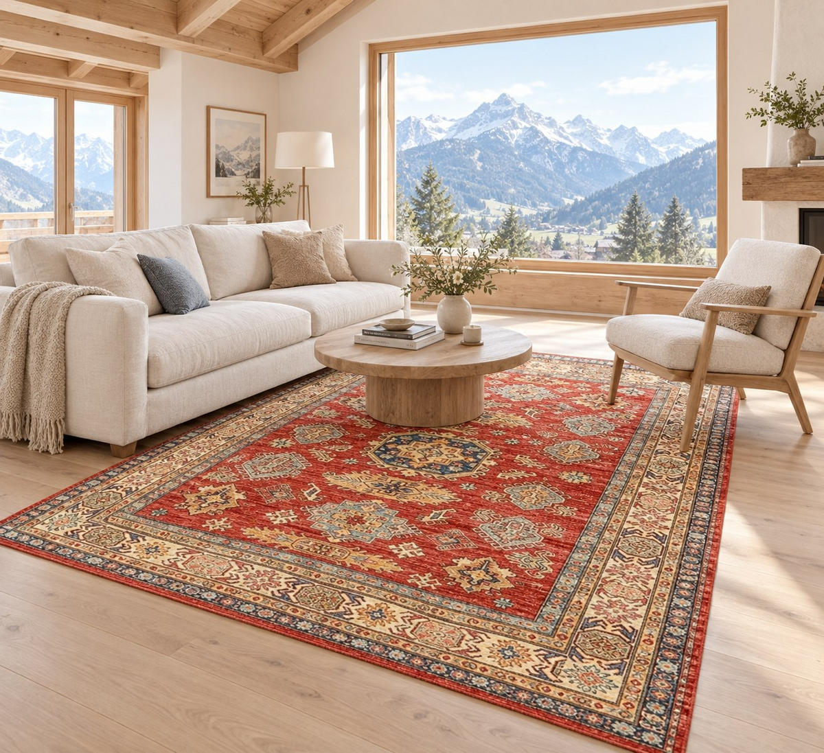 ORIJENTALNI TEPIH  crvena     - crvena, Konvencionalno, tekstil/prirodni materijali (210/310cm)