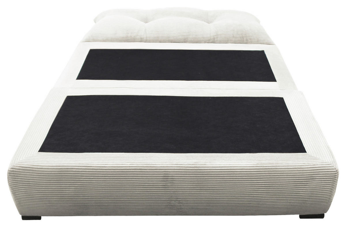 SCHLAFSOFA  mit Liegefunktion Cord Weiß  - Schwarz/Weiß, Design, Kunststoff/Textil (154/93/85cm) - MID.YOU