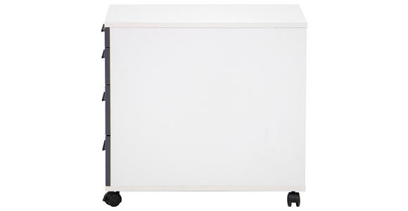 ROLLCONTAINER 43/56/61.5 cm  - Schwarz/Weiß, Basics, Holzwerkstoff/Kunststoff (43/56/61.5cm) - Carryhome