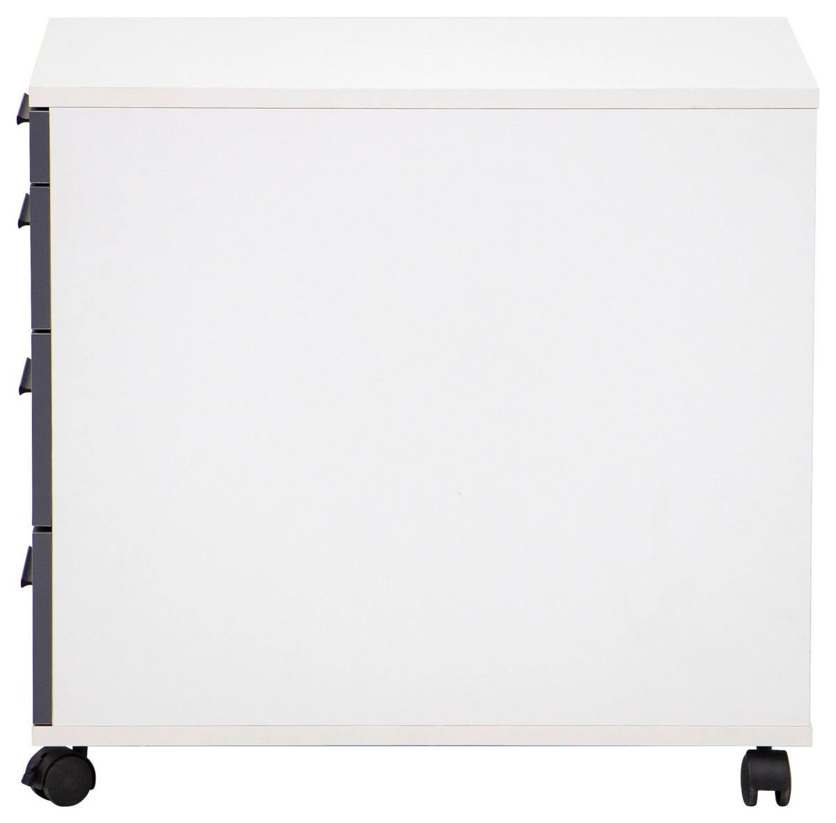 ROLLCONTAINER 43/56/61.5 cm  - Weiss/Schwarz, Basics, Holzwerkstoff/Kunststoff (43/56/61.5cm) - Carryhome