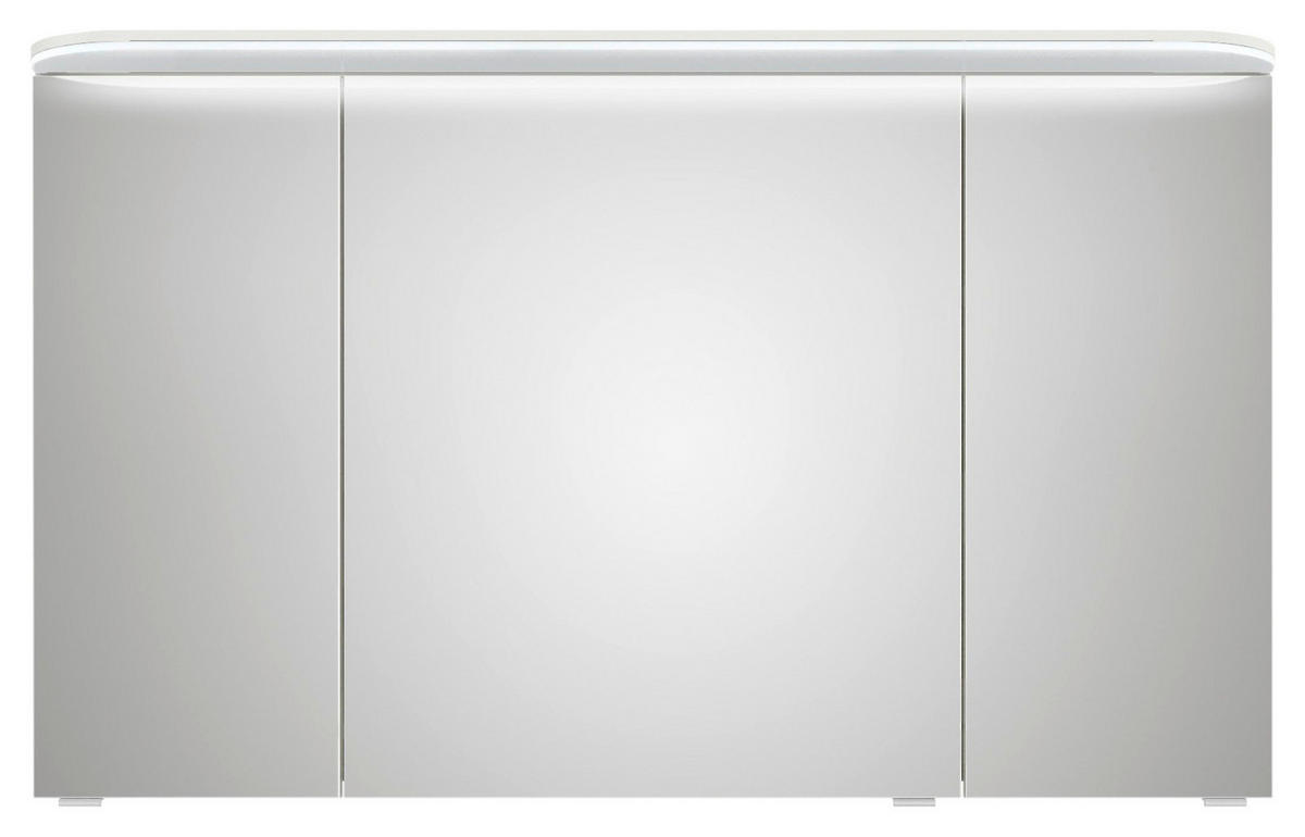 SPIEGELSCHRANK 120/72,3/17 cm  - Chromfarben/Weiß, KONVENTIONELL, Glas/Holzwerkstoff (120/72,3/17cm) - Pelipal