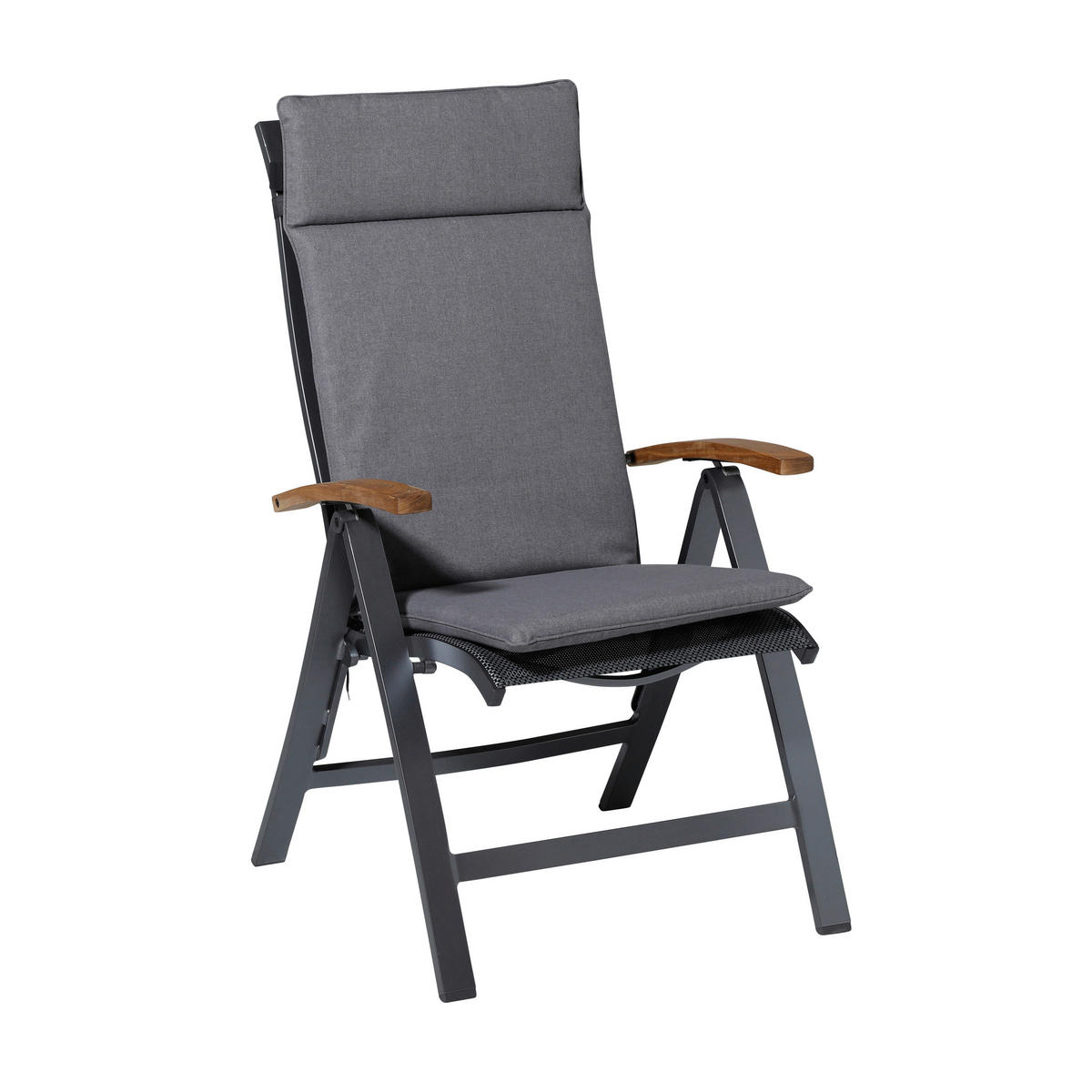 SESSELAUFLAGE in Grau Uni  - Grau, Basics, Textil (50/5/120cm)