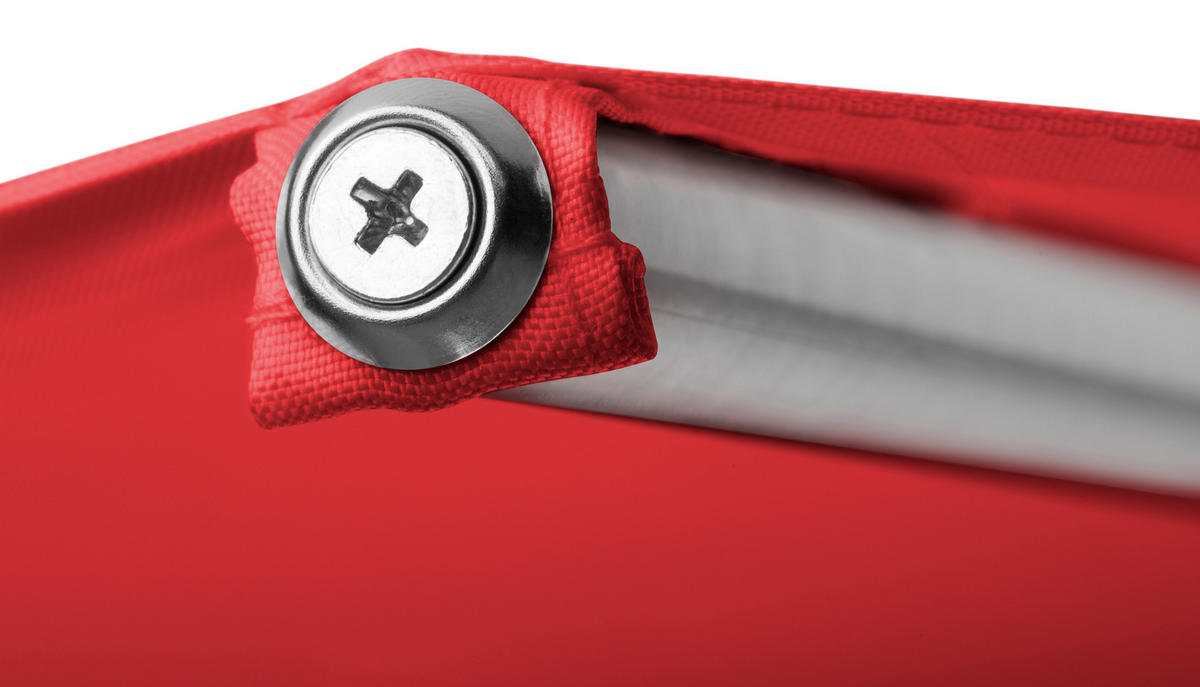 SONNENSCHIRM   - Silberfarben/Rot, Basics, Textil/Metall (270/250/270cm) - Schneider