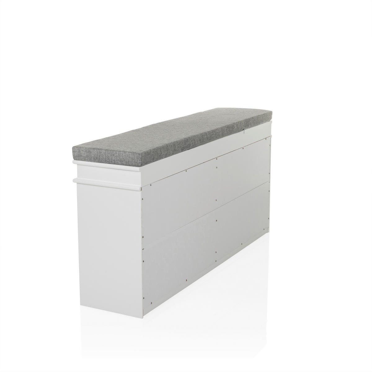 SKOSKÅP  i 104/52/24 cm  - vit/silver, Modern, metall/trämaterial (104/52/24cm) - MID.YOU