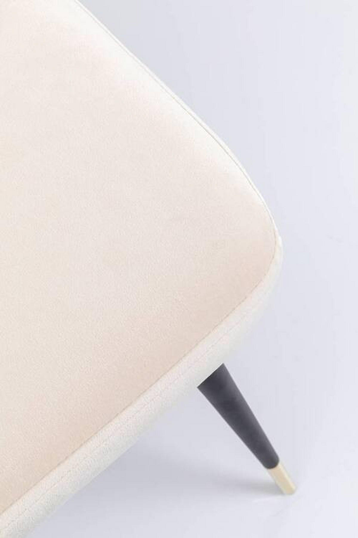 STUHL Samt Schwarz, Goldfarben, Beige  - Beige/Goldfarben, Design, Textil/Metall (52/81/58cm) - Kare-Design