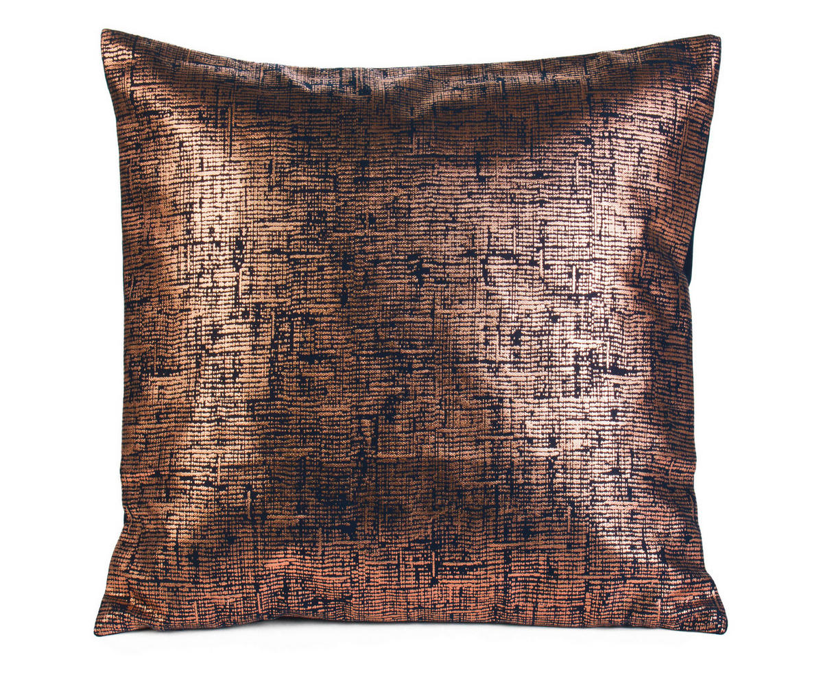 KISSENHÜLLE 50/50 cm  - Rostfarben/Schwarz, LIFESTYLE, Textil (50/50cm) - Novel