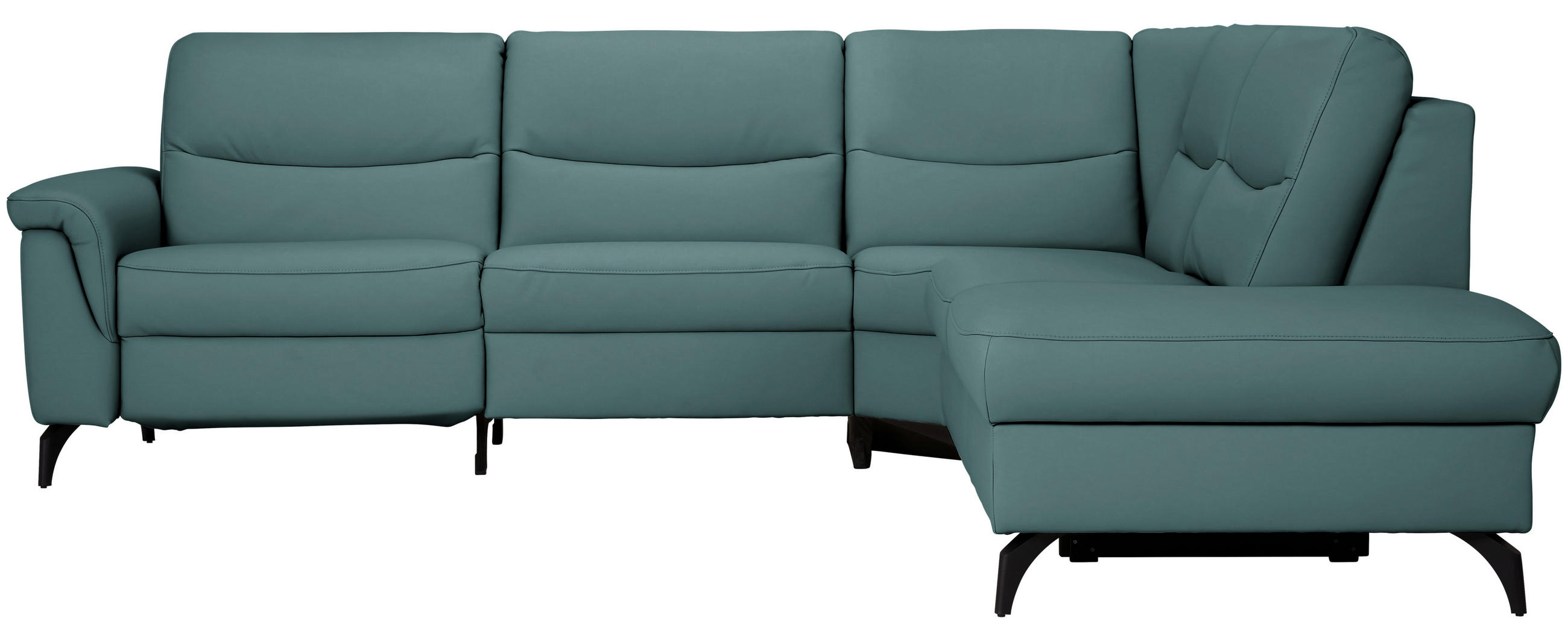 ECKSOFA  in Echtleder Opal  280/249 cm  - Anthrazit/Opal, Design, Leder/Metall (280/249cm) - Himolla Komfortklass
