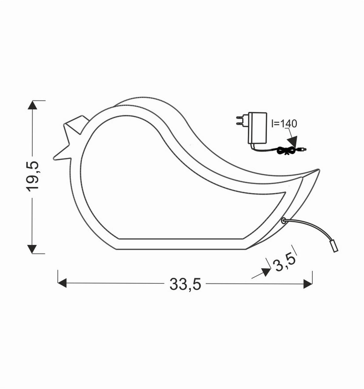 BORDSLAMPA FÖR BARN - pink, Basics, trämaterial/plast (33.5/3,5/19,5cm)