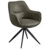 ARMLEHNSTUHL  in Eisen Webstoff, Mikrofaser  - Schwarz/Grau, Design, Textil/Metall (64/86/63cm) - Carryhome