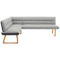 ECKBANK 162/237 cm  in Hellgrau, Dunkelgrau  - Eichefarben/Dunkelgrau, Design, Holz/Textil (162/237cm) - Koinor