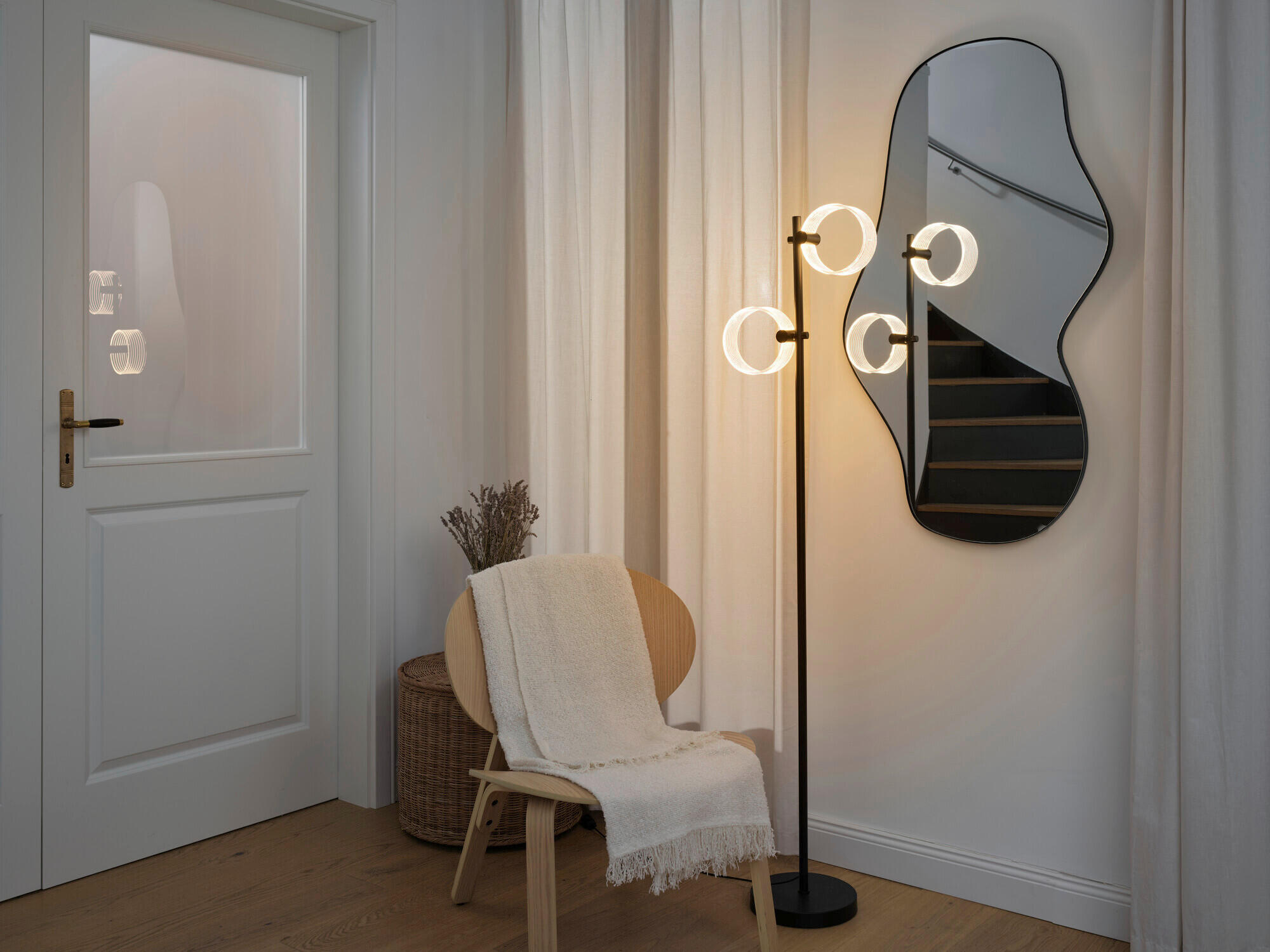 LED-STEHLEUCHTE 34/23/152,5 cm    - Schwarz, Design, Kunststoff (34/23/152,5cm) - Osram