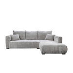 ECKSOFA  in Cord Hellgrau  322/208 cm  - Hellgrau/Schwarz, MODERN, Holz/Textil (322/208cm) - Carryhome
