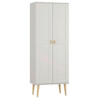 DREHTÜRENSCHRANK 79/204/60 cm,  in Weiß, Kieferfarben, 2-türig  - Weiß/Kieferfarben, Natur, Holz (79/204/60cm) - Chameo