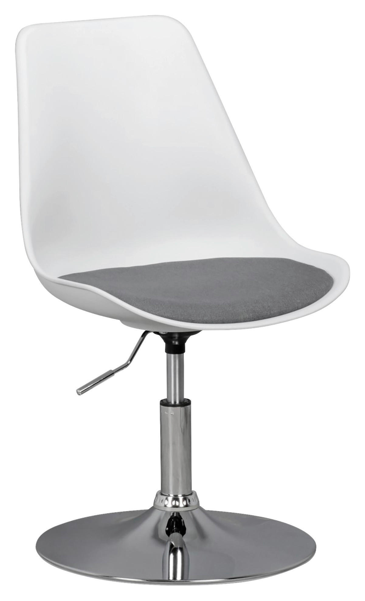 MLADINSKI VRTLJIVI STOL tekstil siva, bela  - barve kroma/siva, Moderno, kovina/umetna masa (46/88/46cm) - MID.YOU